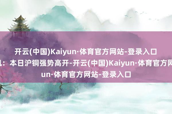 开云(中国)Kaiyun·体育官方网站-登录入口　　长江铜业网讯：本日沪铜强势高开-开云(中国)Kaiyun·体育官方网站-登录入口