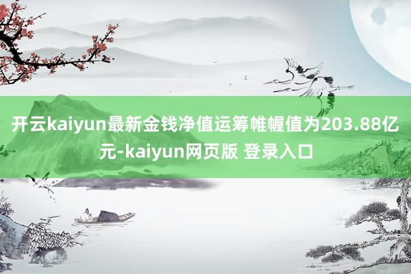 开云kaiyun最新金钱净值运筹帷幄值为203.88亿元-kaiyun网页版 登录入口